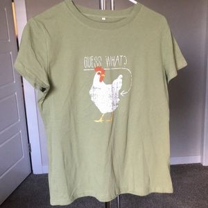 Chicken Butt Graphic Tee; Size M
